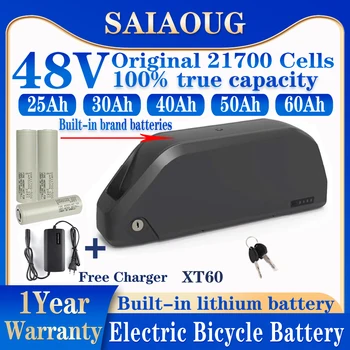 Bafang 500w Hailong 48v 52v 72v 20 30 40 50 60ah Bateria Par Kolo Eletrica EBike Akku Batterie 300-2500w 21700 Litijeva Baterija